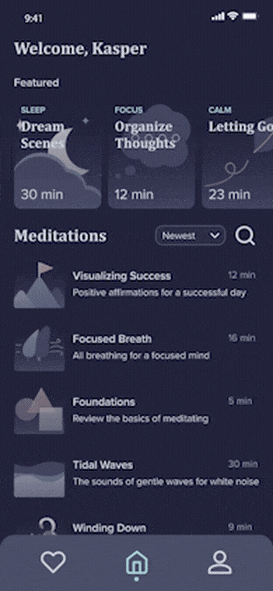 original timing for opening a meditation guide